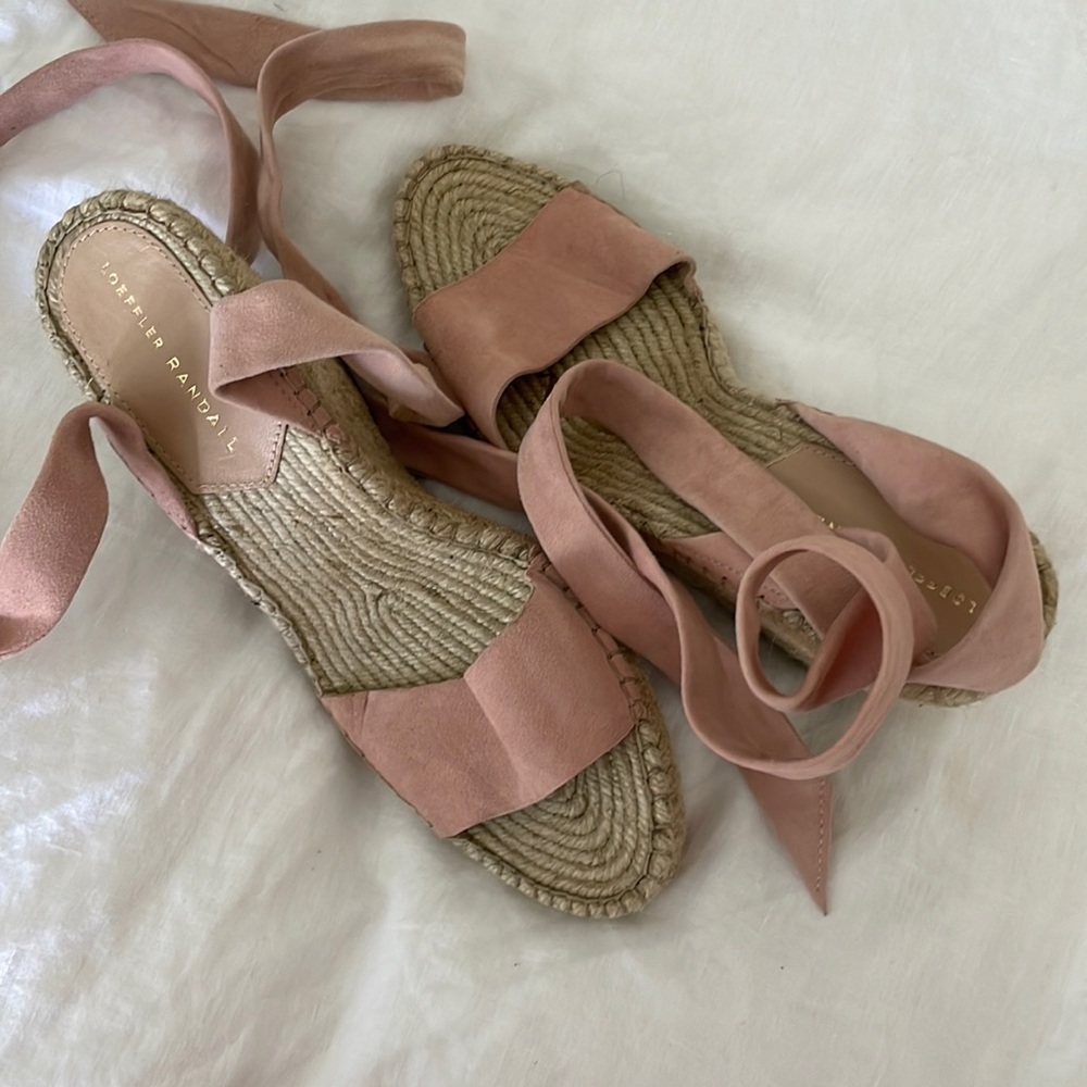 Loeffler Randall Baby Pink Harper Espadrilles.   NEW